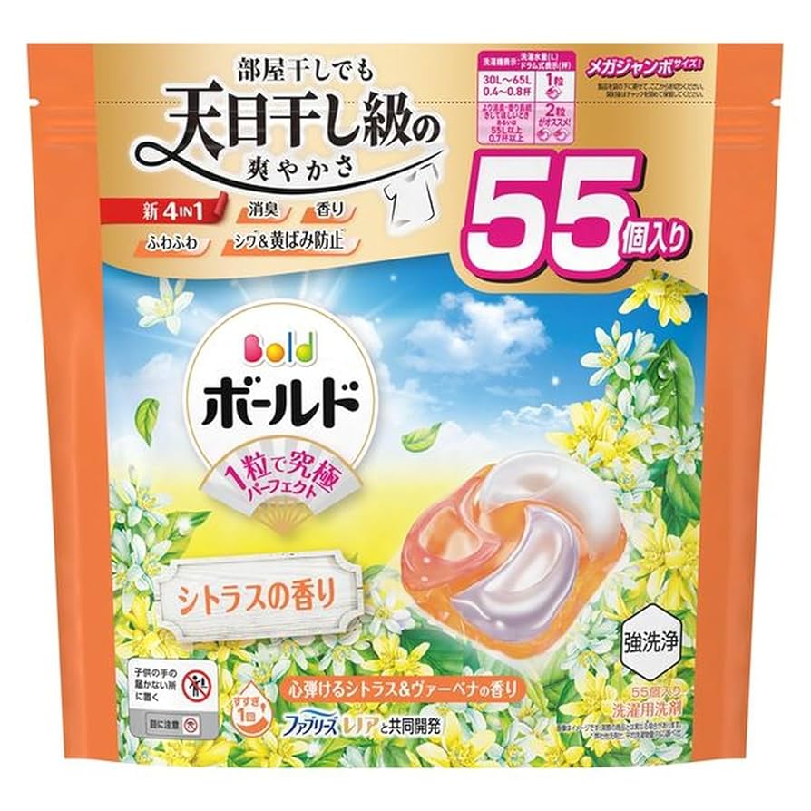 ボールド ジェルボール シトラス&ヴァーベナの香り 詰め替え用　70個入×4袋 Amazon.co.jp: P&G ボールドジェルボール 4D 心弾けるシトラス